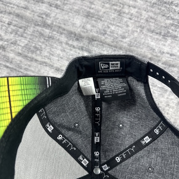 New Era 9FIFTY Monster Energy Hat Men's Adjustable Grey Black Neon Green Cap - Picture 8 of 9